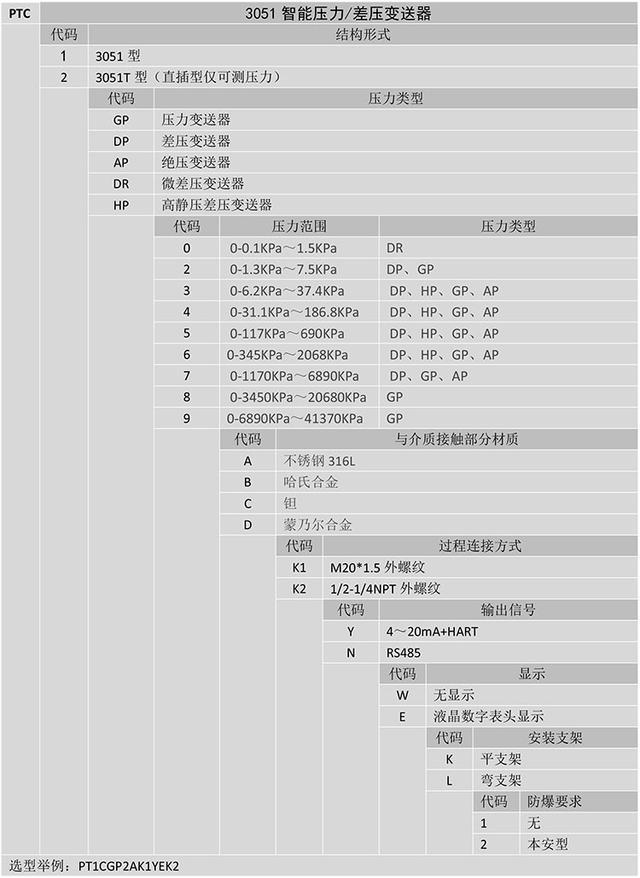 PTC系列3051智能压力差压91视频网站地址的原理和特性